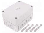 Enclosure: multipurpose | X: 94mm | Y: 130mm | Z: 81mm | TK PC | grey | IP66