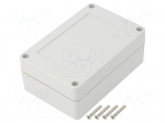 Enclosure: multipurpose | X: 70mm | Y: 105mm | Z: 40mm | ABS | grey | IP67