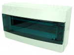 Enclosure: for modular components | IP65 | grey | No.of mod: 18