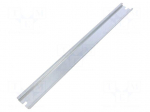 DIN rail | steel | W: 35mm | L: 340mm | ALN163609 | Plating: zinc