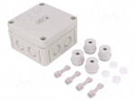 Enclosure: junction box | X: 94mm | Y: 94mm | Z: 57mm | polystyrene | IP54