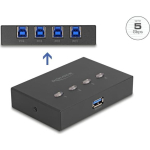 USB-l&uuml;liti Delock 5 Gbps l&uuml;liti 4 arvuti &uuml;hendamiseks 1 seadmega