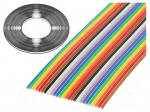 Wire: ribbon | 1.27mm | stranded | Cu | 26x28AWG | unshielded | PVC | 300V