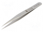 Tweezers | 90mm | for precision works | Blades: straight | max.925&deg;C