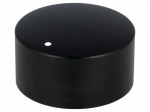 Knob | with pointer | aluminium,thermoplastic | &Oslash;shaft: 6mm | black