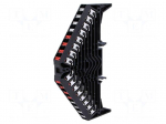 Splice terminal: rail | 1.5mm2 | ways: 8 | terminals: 32 | black | 250VAC