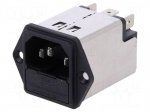 Connector: AC supply | socket | male | 10A | 250VAC | IEC 60320 | 0.4mH