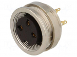Connector: M16 | socket | female | soldering | PIN: 3 | 5A | 250V | IP68