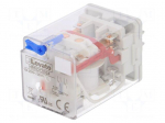 Relay: electromagnetic | DPDT | Ucoil: 24VDC | 10A/250VAC | 10A/30VDC