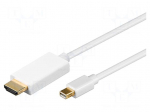 Cable | DisplayPort 1.1 | mini DisplayPort plug,HDMI plug | 2m