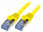 Patch cord | S/FTP | 6a | stranded | Cu | LSZH | yellow | 10m | 26AWG