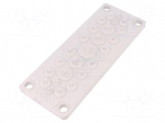 Multigate grommet | TPE (thermoplastic elastomer) | light grey