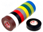 Tape: electrical insulating | W: 19mm | L: 25m | Thk: 0.13mm | rubber