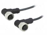 Cable: for sensors/automation | PIN: 4 | M12-M12 | 1m | plug | plug | 250V