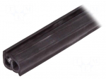 Hole and edge shield | EPDM | L: 10m | black | H: 13mm | W: 11mm