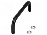 Handle | Mat: oxidized steel | black | H: 35mm | Mounting: M4 screw