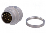 Connector: M16 | socket | male | soldering | PIN: 14 | 3A | 60V | IP68