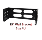 4U Wall mount bracket with Adjustable Deep 230-390mm | Compact foldable