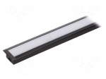 Profiles for LED modules | white | black | L: 1m | aluminium | recessed