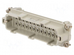 Connector: HDC | contact insert | male | 500V | PIN: 24 | 24+PE | size E24