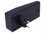 Enclosure: for power supplies | X: 120mm | Y: 56mm | Z: 18mm | ABS | black