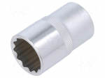 Socket | 12-angles,socket spanner | 17mm | 1/2" | Plating: chromium