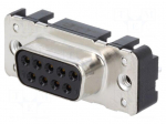 Connector: D-Sub | PIN: 9 | socket | female | straight | THT | UNC 4-40