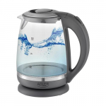 Adler | Kettle | AD 1286 | Standard | 2200 W | 2 L | Plastic/Glass | 360&deg; rotational base | Grey/ transparent
