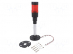 Signalling column | red | LED | 24VDC | 24VAC | HBJD-40 | 40mm | -25&divide;55&deg;C