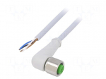 Cable: for sensors/automation | M12 | PIN: 4 | angled | 20m | plug | 7014