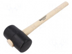 Hammer | 320mm | 317g | 55mm | round | rubber | wood | Shore hardness: 90