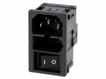 Connector: AC supply | socket | male | 10A | 250VAC | C14 (E) | KM