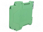 Enclosure: for DIN rail mounting | polyamide 66 | green