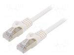 Patch cord | F/UTP | Cat: 6 | RJ45 plug | stranded | CCA | 5m | PVC | white