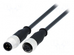 Cable: for sensors/automation | M12 | PIN: 4 | unshielded | plug | 7.5m