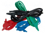 Test leads | Len: 3m | banana plug 4mm,crocodile clip