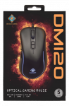 Mouse DELTACO GAMING wired, 800-2400 DPI, 125 Hz, RGB-LED, USB, black / GAM-104