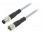 Cable: for sensors/automation | M8 | PIN: 3 | straight | 5m | plug | 60VDC