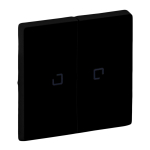 ROCKER FOR LUMINOUS 2 GANG SWITCH MAT BLACK VALENA LIFE