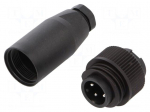 Connector: circular | plug | male | PIN: 4 | 400V | unshielded | 16A | IP67