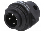 Connector: circular | 600V | 16A | PIN: 4 | socket | male | screw terminal