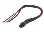 Cable | female | PIN: 6 | 0.6m | 4A | Insulation: PVC | black-red | TLYp