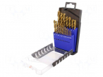 Drill set | for metal | high speed steel | box | metal | 19pcs.