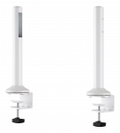 Table mount DELTACO OFFICE for track panel, white / DELO-0152