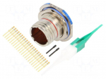 Connector: military | socket | male | PIN: 22 | straight | crimped | 5A