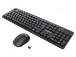 Office kit | black | universal | USB A | wireless,DE layout,slim