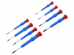 Screwdriver: precision-set | precision | Phillips | 8pcs.