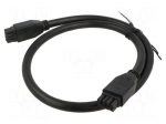 Cable | female | PIN: 8 | Len: 1m | 300V | 11A | Insulation: PVC | 2x4 | 12AWG