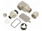 Connector: M12 | plug | PIN: 4 | male | 250V | angled | IP67 | zinc alloy | D