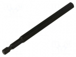Screwdriver bit | hex key | HEX 8mm | 1/4" | Overall len: 110mm